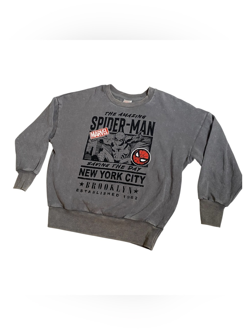 Marvel Amazing Spider-Man Gray
Sweatshirt New York City Graphic
Pullover -Size S